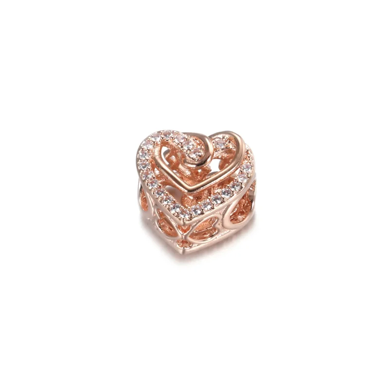 (bilde for) Pandora Funklende Sammenflettede Hjerter Charm - 789270C01 - Vis 4