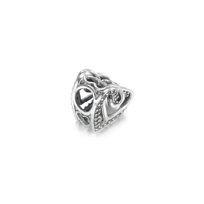 (bilde for) Pandora Funklende Sammenflettede Hjerter Charm - 799270C01 - Vis 3