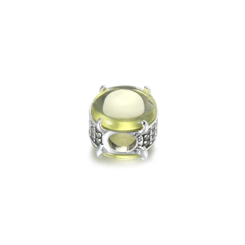 (bilde for) Pandora Grønn Oval Cabochon Charm - 799309C02 - Vis 4