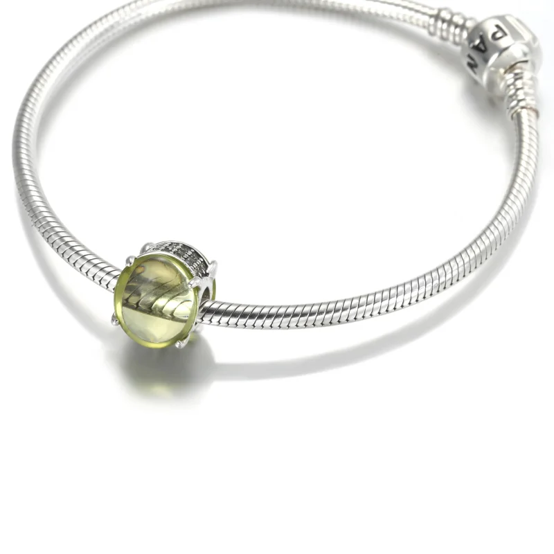 (bilde for) Pandora Grønn Oval Cabochon Charm - 799309C02 - Vis 5