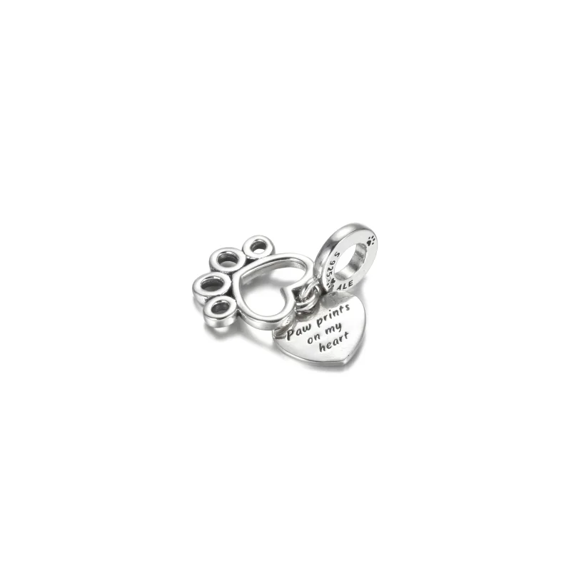 (bilde for) Pandora Hjerte og potespor Hengende Charm - 799360C00 - Vis 2