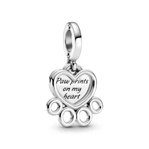 (bilde for) Pandora Hjerte og potespor Hengende Charm - 799360C00