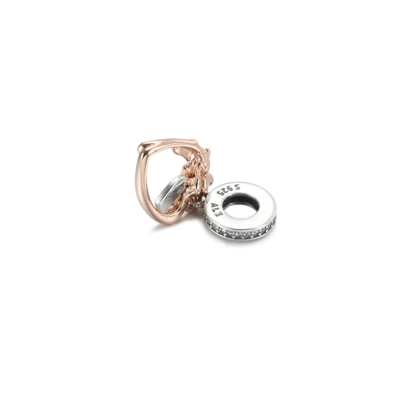 (bilde for) Pandora Hjerte og Rose Hengende Charm - 789290C01 - Vis 4