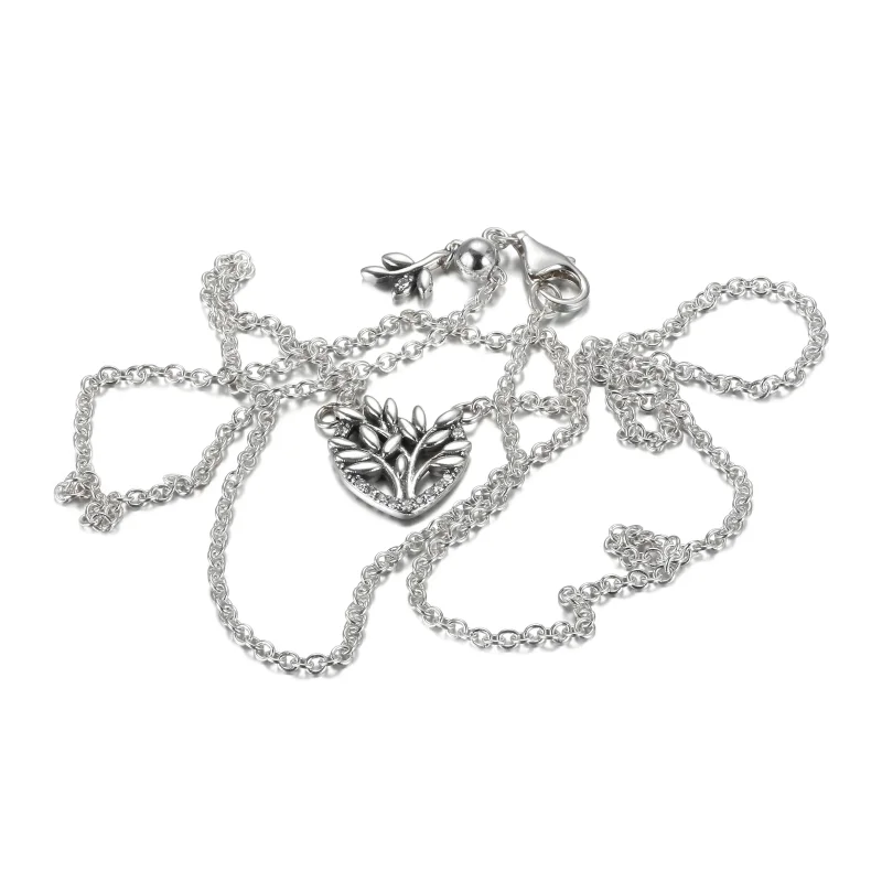 (bilde for) Pandora Hjerteformet Familietre Collierhalskjede - 399261C01 - Vis 5