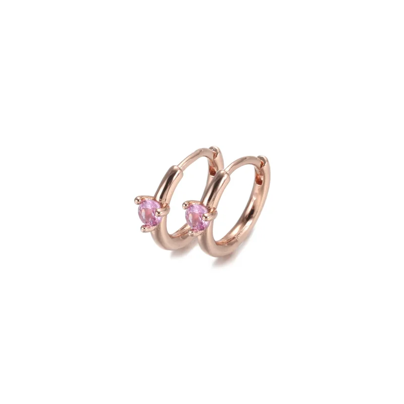 (bilde for) Pandora Lys Blå Solitaire Huggie Hoop Øreringer - 289304C02 - Vis 3