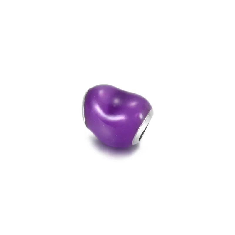 (bilde for) Pandora Metallisk Purpurfarget Hjerte Charm - 799291C01 - Vis 4