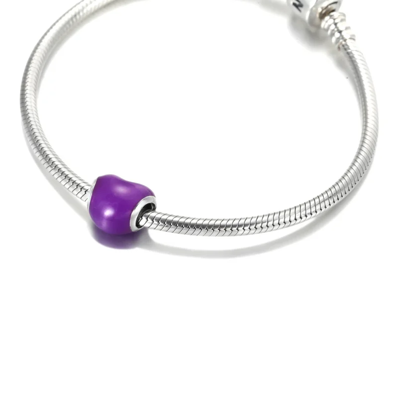 (bilde for) Pandora Metallisk Purpurfarget Hjerte Charm - 799291C01 - Vis 5