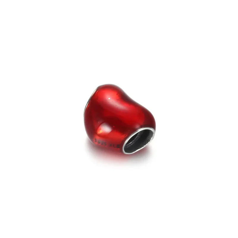 (bilde for) Pandora Metallisk Rød Hjerte Charm - 799291C02 - Vis 3