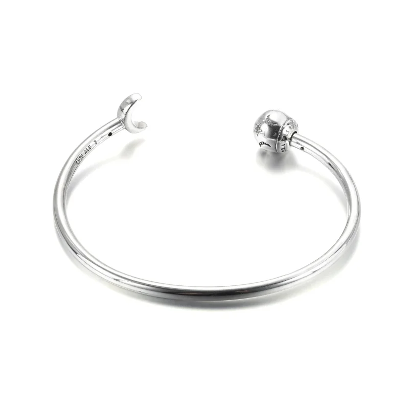(bilde for) Pandora Moments Måne og Stjerne Åpent Bangle - 599120C01 - Vis 3