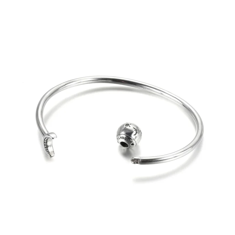 (bilde for) Pandora Moments Måne og Stjerne Åpent Bangle - 599120C01 - Vis 5