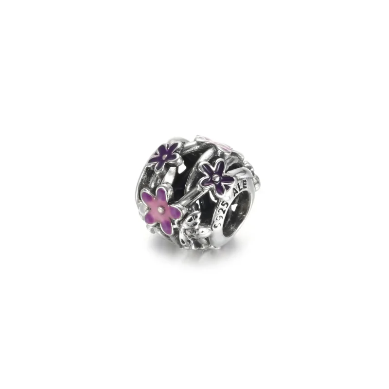(bilde for) Pandora Åpen Lilla Tusenfryd Charm - 798772C02 - Vis 2