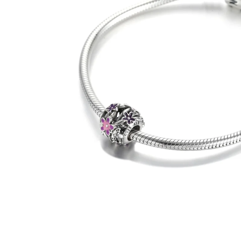 (bilde for) Pandora Åpen Lilla Tusenfryd Charm - 798772C02 - Vis 5