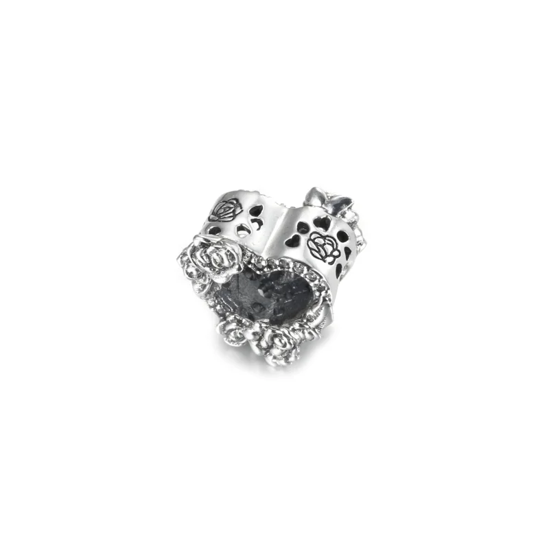 (bilde for) Pandora Åpent Hjerte og Roseblomster Charm - 799281C01 - Vis 2