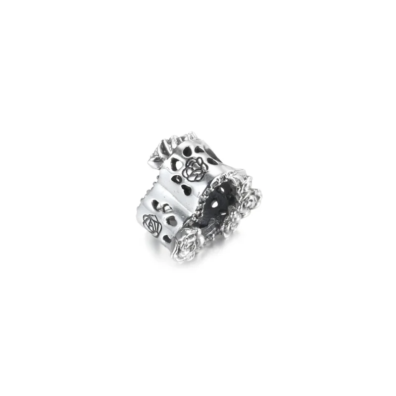 (bilde for) Pandora Åpent Hjerte og Roseblomster Charm - 799281C01 - Vis 4