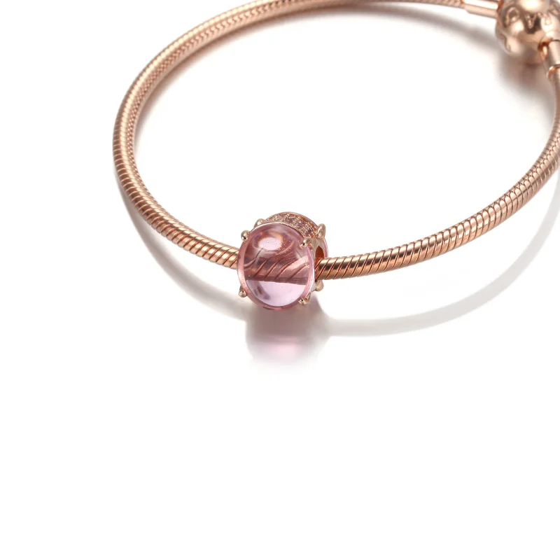 (bilde for) Pandora Rosa Oval Cabochon Charm - 789309C02 - Vis 5
