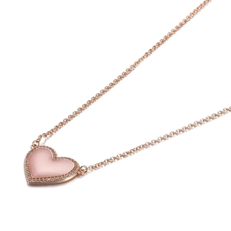 (bilde for) Pandora Rosa Virvel Hjerte Collier Halskjede - 389279C01 - Vis 2