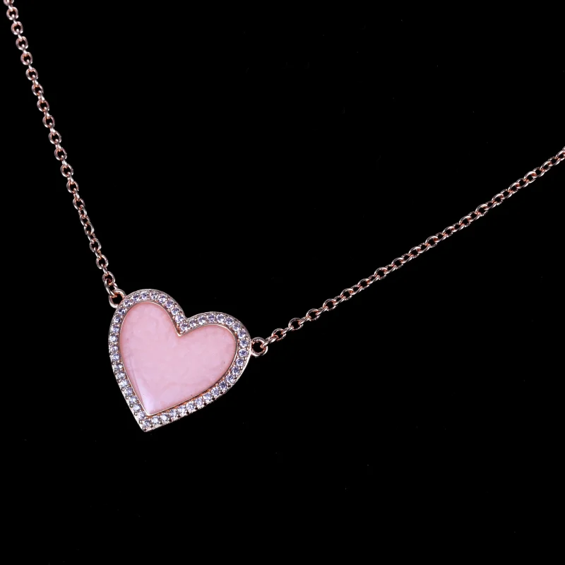 (bilde for) Pandora Rosa Virvel Hjerte Collier Halskjede - 389279C01 - Vis 6