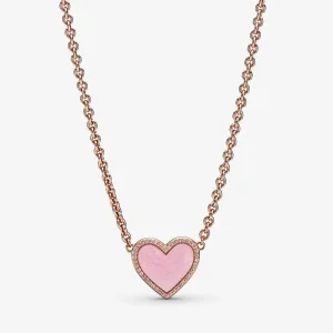 (bilde for) Pandora Rosa Virvel Hjerte Collier Halskjede - 389279C01