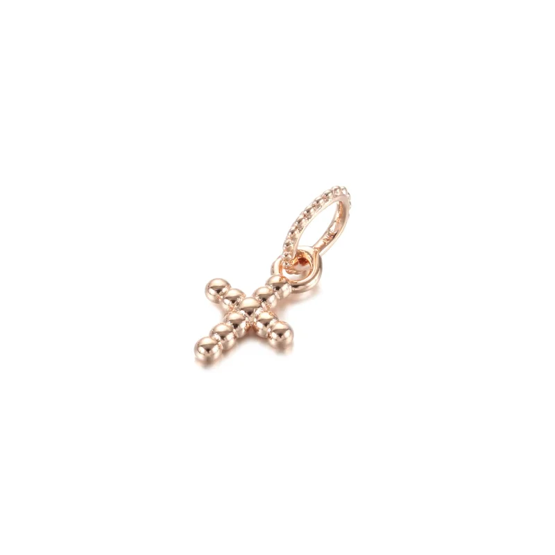 (bilde for) Pandora Sølvkulebesatt Kors Hengende Charm - 789332C00 - Vis 2