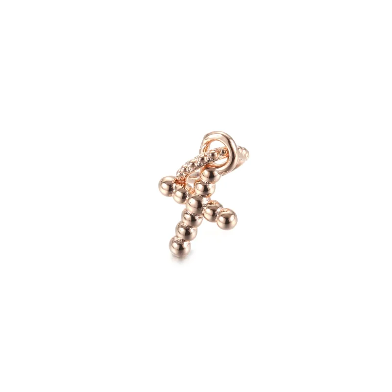 (bilde for) Pandora Sølvkulebesatt Kors Hengende Charm - 789332C00 - Vis 4