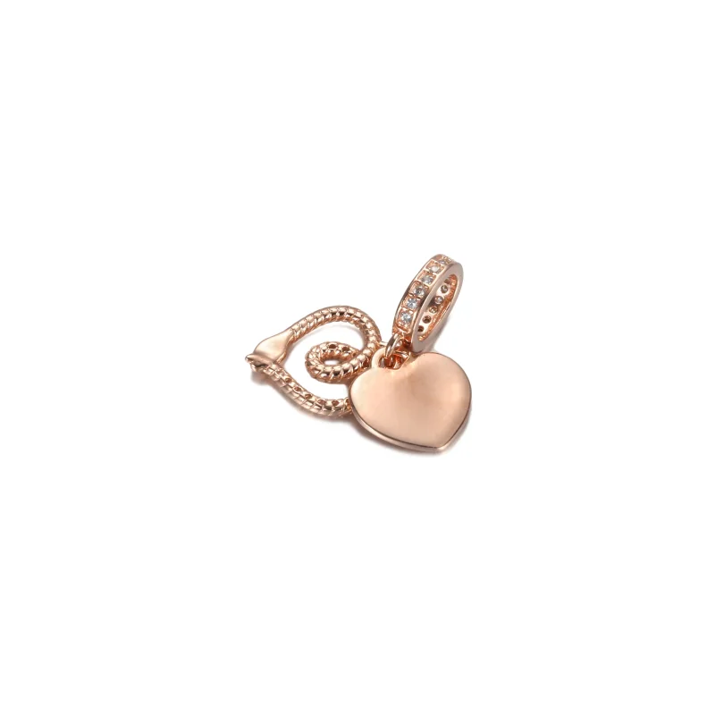 (bilde for) PANDORA Snake & Heart Dingle Charm - 789086C01 - Vis 4