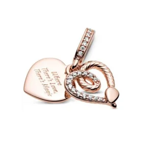 (bilde for) PANDORA Snake & Heart Dingle Charm - 789086C01
