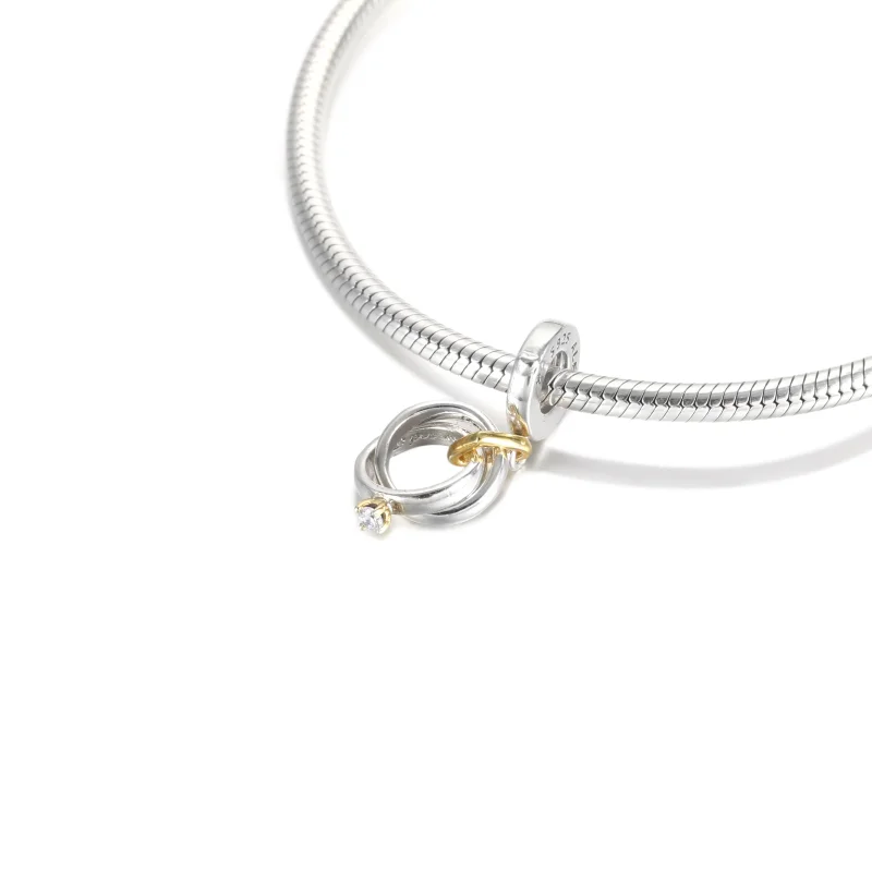 (bilde for) Pandora Tofargede Gifteringer Hengende Charm - 799319C01 - Vis 5