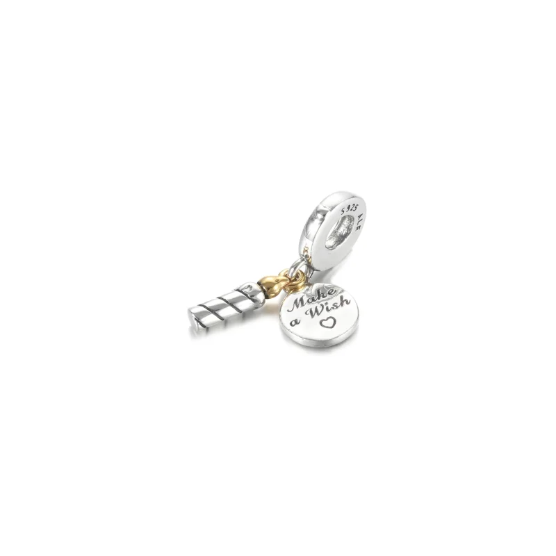 (bilde for) Pandora Tofarget Fødselsdagslys Hengende Charm - 799328C00 - Vis 2