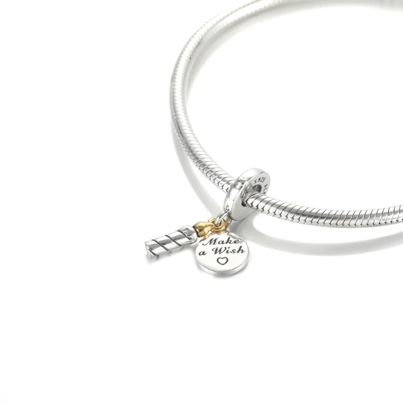 (bilde for) Pandora Tofarget Fødselsdagslys Hengende Charm - 799328C00 - Vis 5