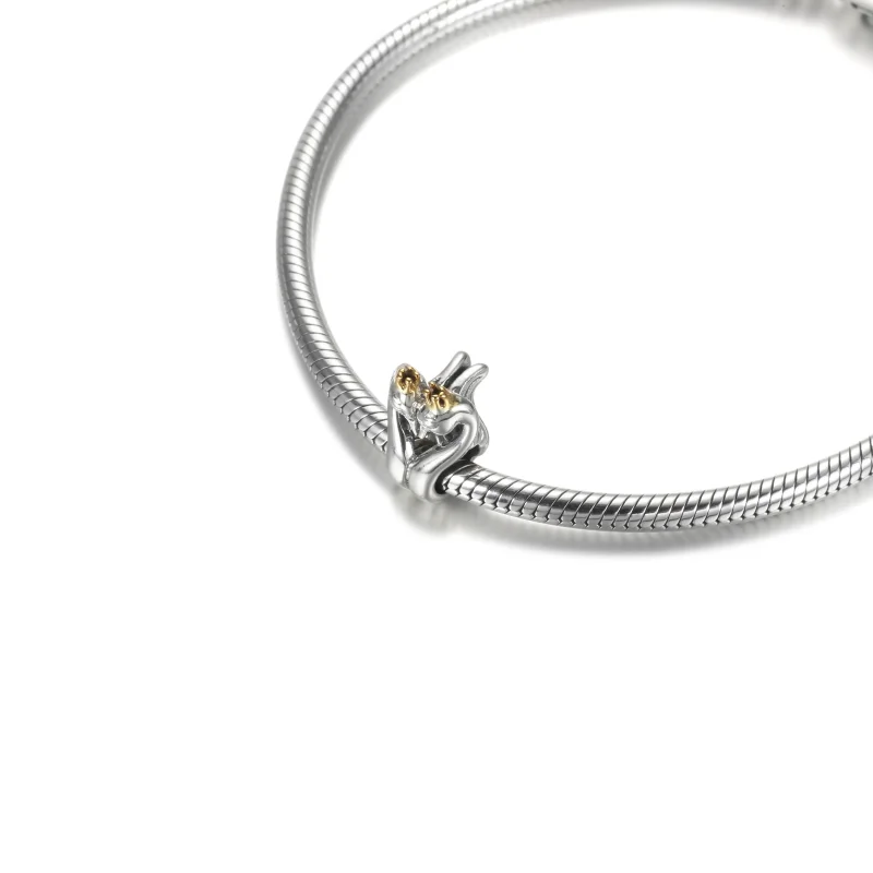 (bilde for) Pandora Tofarget Svaner og Hjerter Charm - 799315C00 - Vis 5