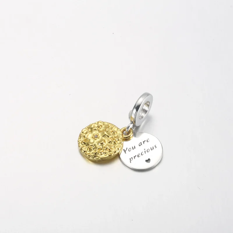 (bilde for) My Pandora Tofarget Tusenfryd Dobbel Hengende Charm - 762341C01 - Vis 6