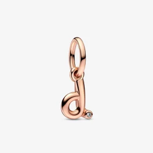 (bilde for) Pandora Bokstaven d Håndskrift Alfabet Hengende Charm - 782534C01