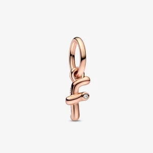 (bilde for) Pandora Bokstaven f Håndskrift Alfabet Hengende Charm - 782532C01
