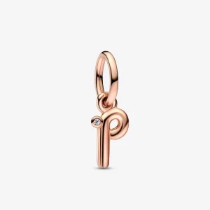 (bilde for) Pandora Bokstaven p Håndskrift Alfabet Hengende Charm - 782461C01