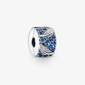 (bilde for) Pandora Buet Fjær og Pavé Klemmecharm - 792552C01