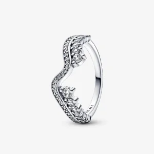 (bilde for) Pandora Funklende Asymmetrisk Bølge Ring - 192543C01