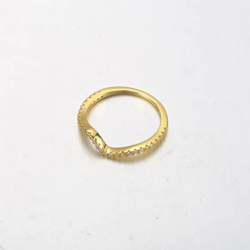 (bilde for) Pandora Funklende Bølge Ring - 162539C01 - Vis 3
