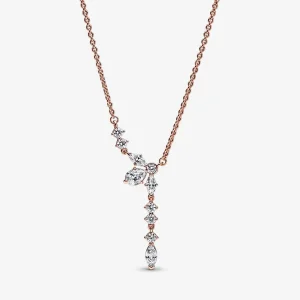 (bilde for) Pandora Funklende Herbarium Klynge Dråpe Collier Halskjede - 382386C01
