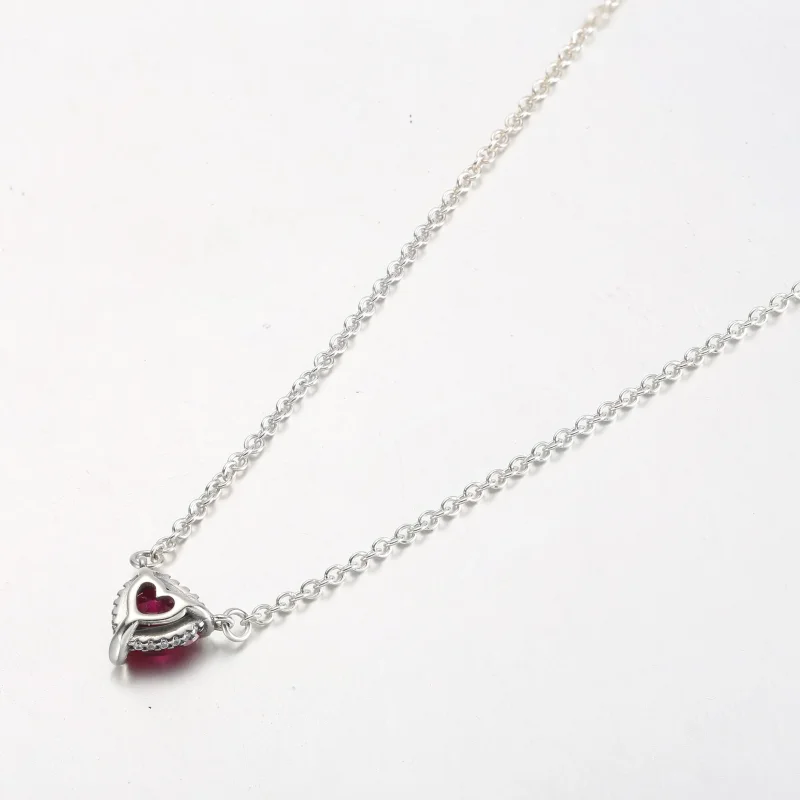 (bilde for) Pandora Funklende Hjerte Sirkel Anheng Collier Halskjede - 392542C01 - Vis 3