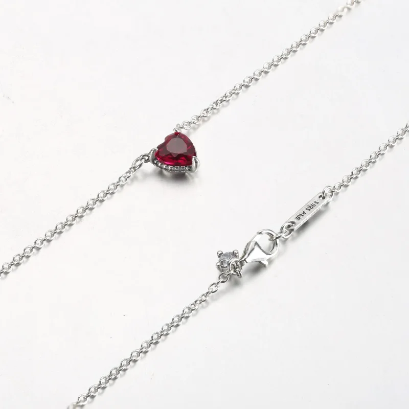 (bilde for) Pandora Funklende Hjerte Sirkel Anheng Collier Halskjede - 392542C01 - Vis 5