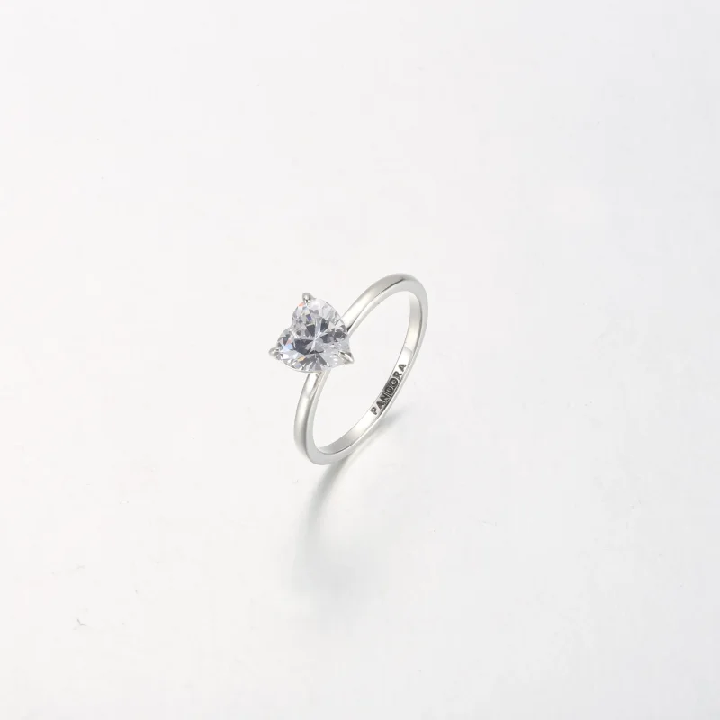 (bilde for) Pandora Funklende Hjerte Solitaire Ring - 191165C01 - Vis 2