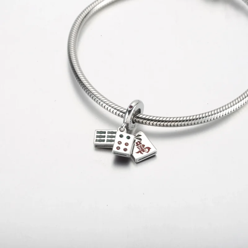 (bilde for) Pandora Mahjong Trippel Hengende Charm - 792523C01 - Vis 4