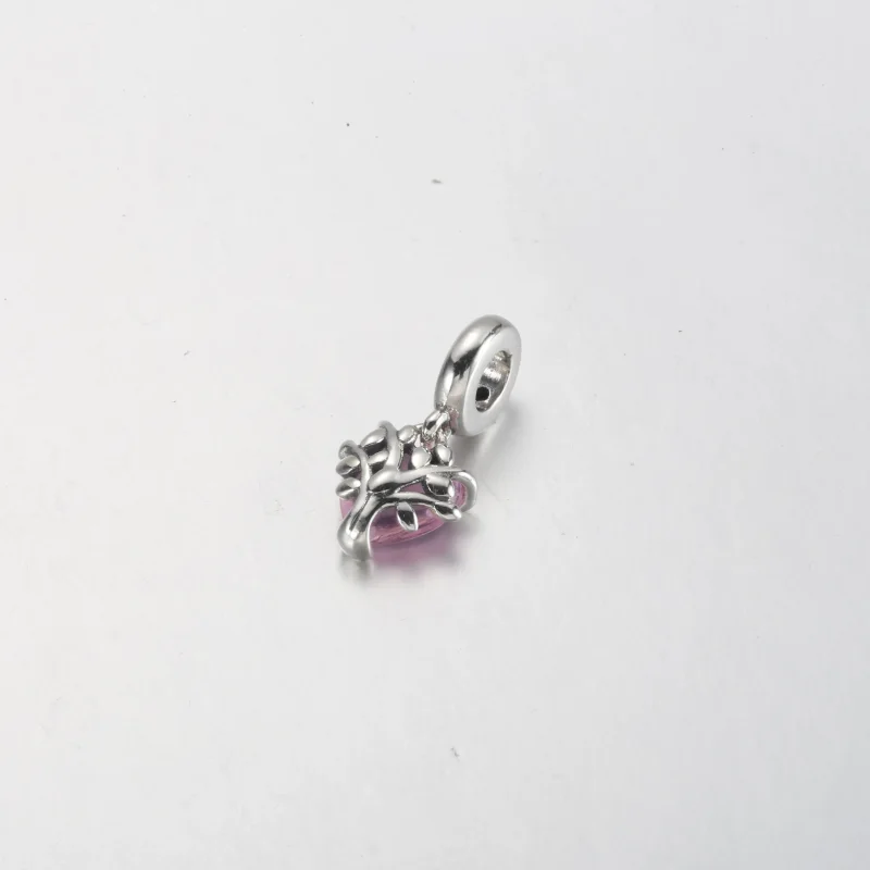 (bilde for) Pandora Rosa Slektstre og Hjerte Hengende Charm - 792654C01 - Vis 4