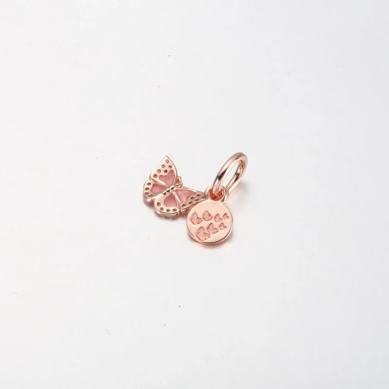 (bilde for) Pandora Rosa Sommerfugl og Sitat Dobbel Hengende Charm - 782555C01 - Vis 3