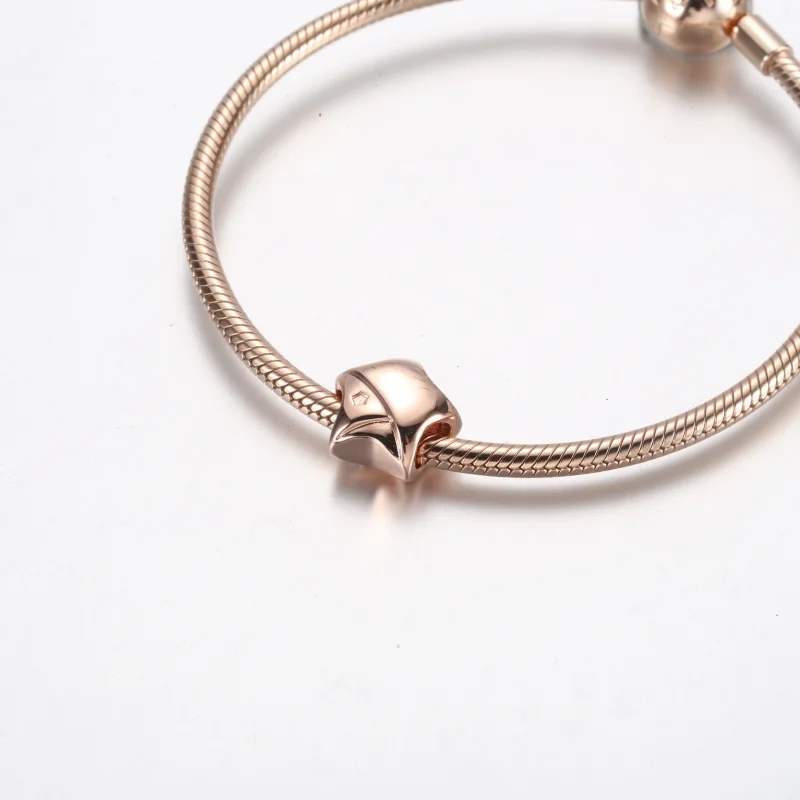 (bilde for) Pandora Star 14k rose gold-plated charm with clear cubic zirconia - 782484C01 - Vis 4