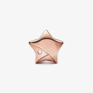 (bilde for) Pandora Star 14k rose gold-plated charm with clear cubic zirconia - 782484C01
