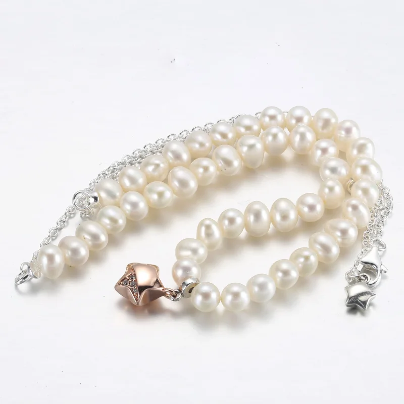 (bilde for) Pandora Star sterling silver and 14k rose gold-plated collier with clear cubic z - Vis 6