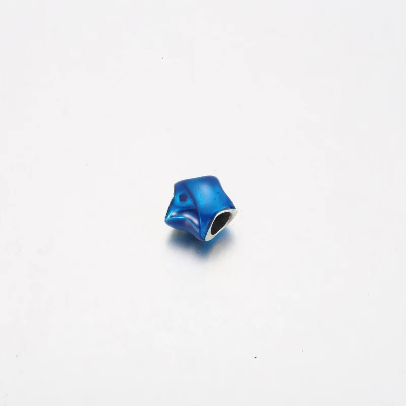 (bilde for) Pandora Star sterling silver charm with true blue and night blue crystal and tra - Vis 3