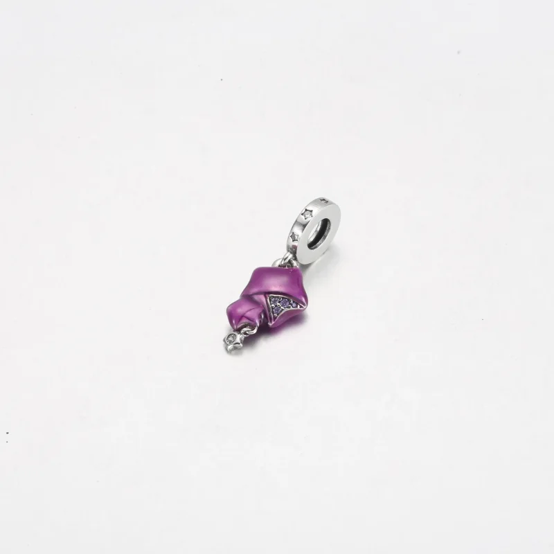 (bilde for) Pandora Stjerne sterlingsølv dingler med klar cubic zirconia, kongelig lilla kry - Vis 2