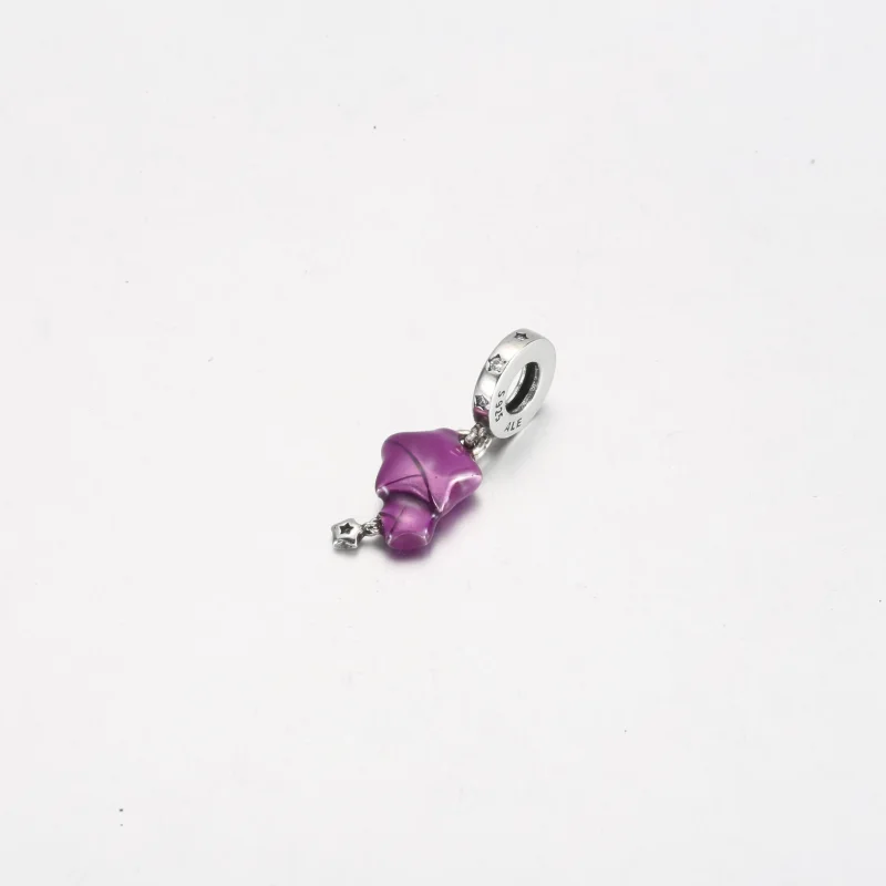 (bilde for) Pandora Stjerne sterlingsølv dingler med klar cubic zirconia, kongelig lilla kry - Vis 3